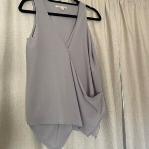 Cooper & Ella Light Gray Draped Wrap Top, SM